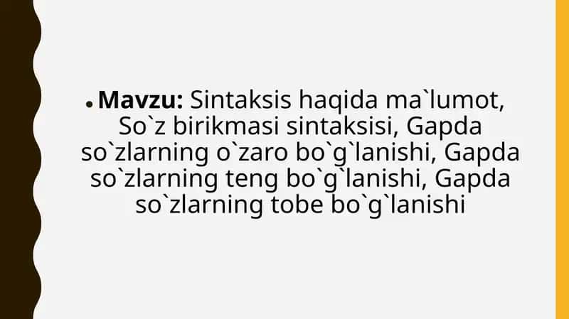 Sintaksis haqida ma`lumot 1