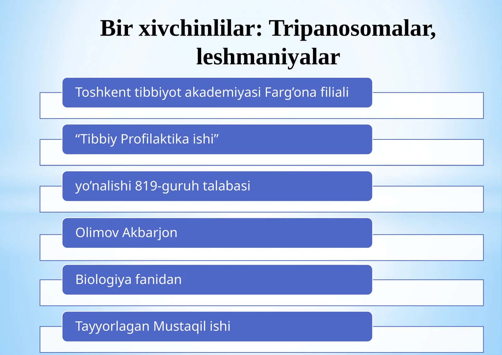 Xivchinlilar (Mastigofora) 1