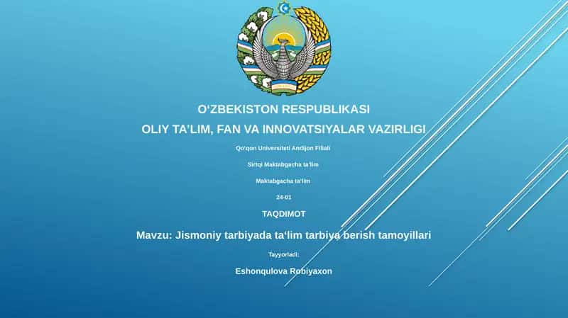 Jismoniy tarbiyada ta‘lim tarbiya berish tamoyillari 1