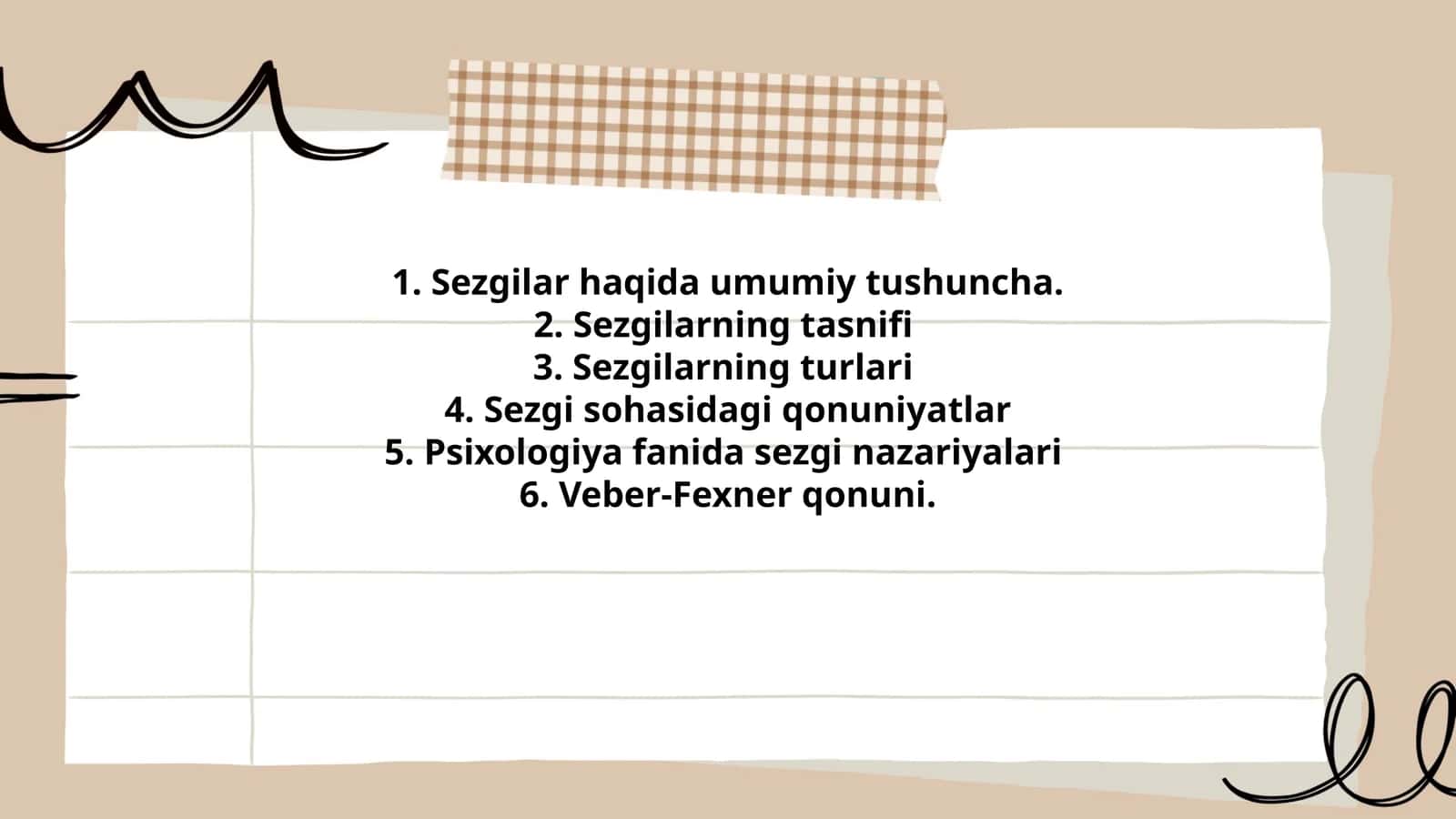Psixologiya fanida sezgi nazariyalari 1