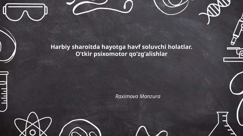 Harbiy sharoitda hayotga havf soluvchi holatlar 1