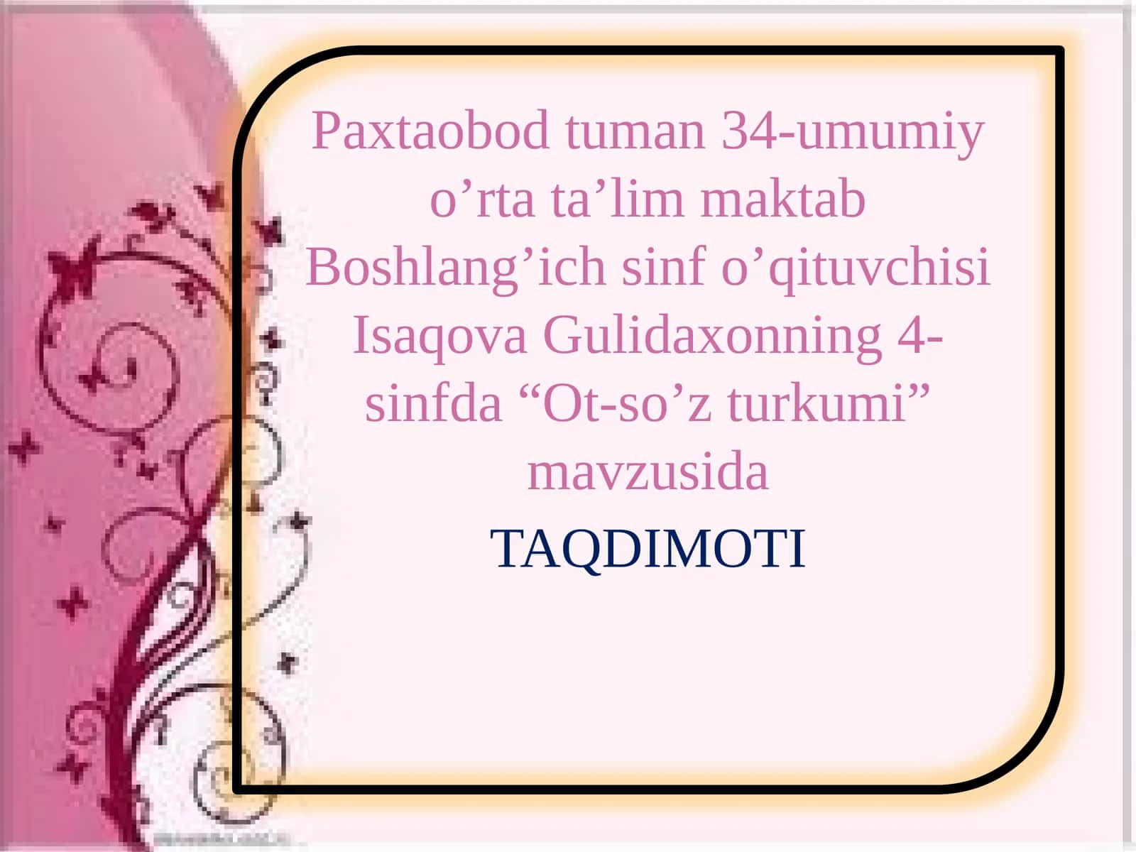 SIFAT SO’Z TURKUMI haqida 1