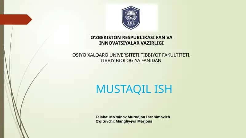 Biologik rivojlanish 1