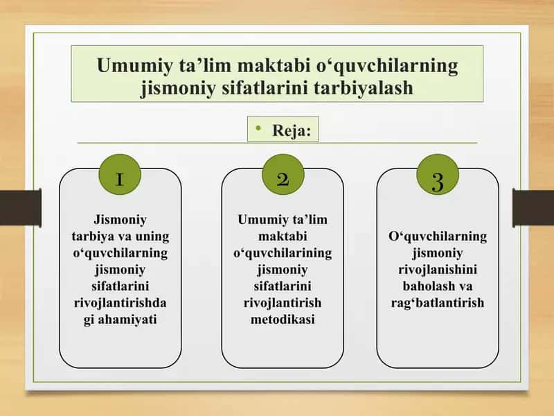 Umumiy ta’lim maktabi o‘quvchilarning jismoniy sifatlarini tarbiyalash 1