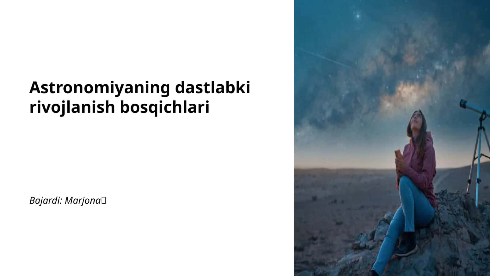 Astronomiyaning dastlabki rivojlanish bosqichlari 1