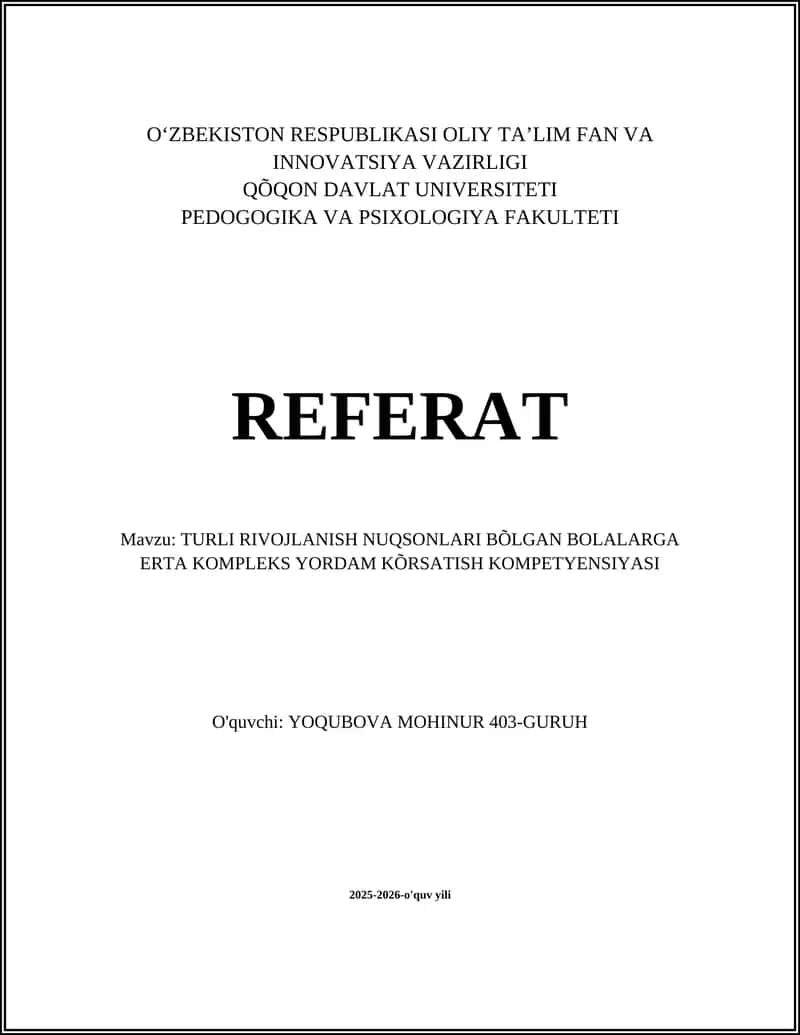 Erta aniqlash va skrining metodlari 1