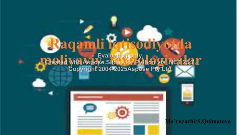 Raqamli iqtisodiyotda moliyaviy texnologiyalar 1