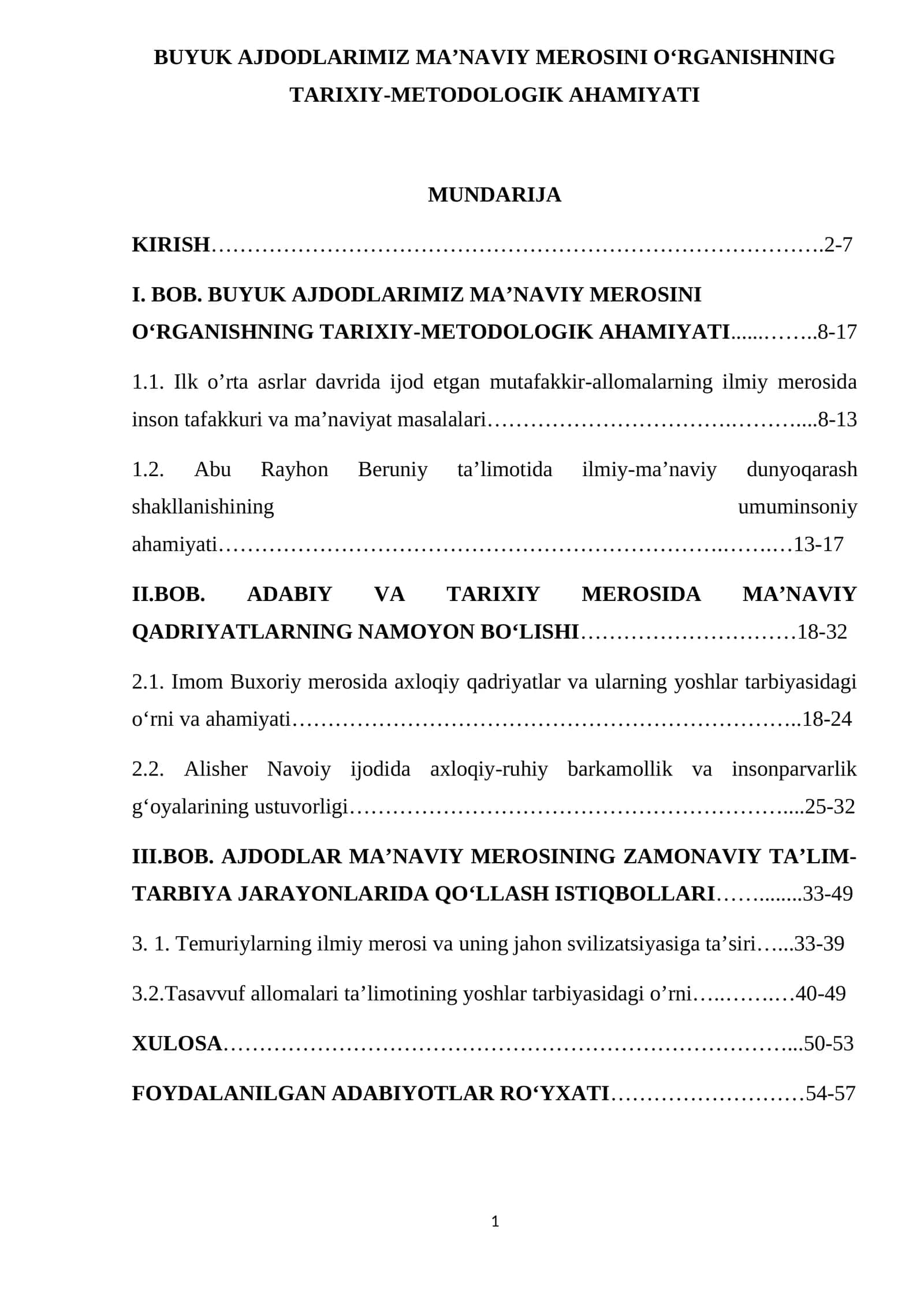 BUYUK AJDODLARIMIZ MA’NAVIY MEROSINI O‘RGANISHNING TARIXIY-METODOLOGIK AHAMIYATI 1