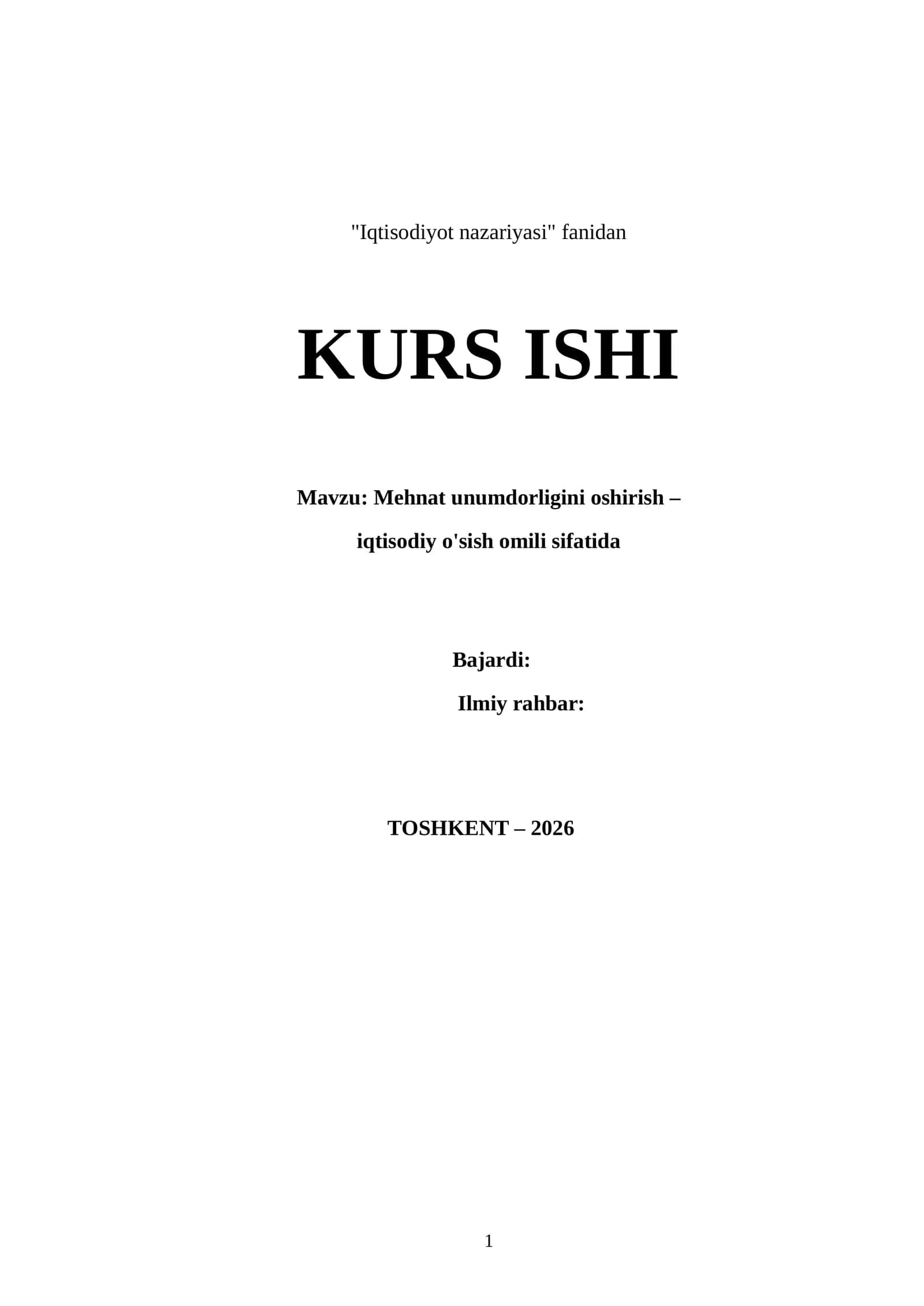 mehnat unumdorligi 1