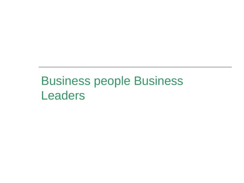 Business people Business Leaders 1