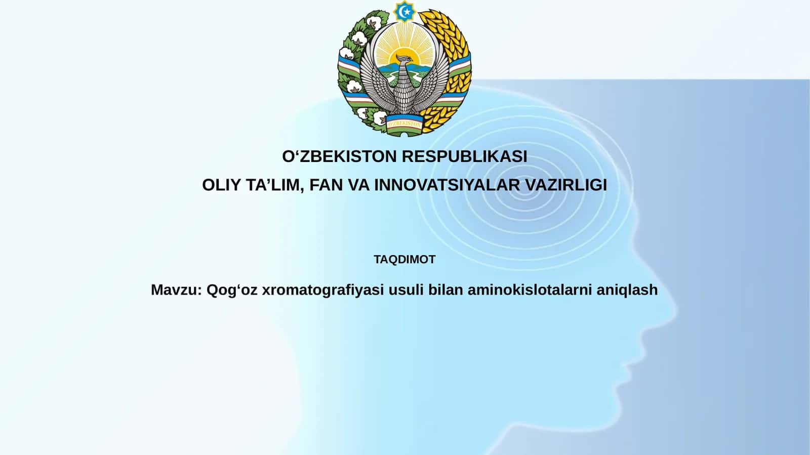 Qogʻoz xromatografiyasi usuli bilan aminokislotalarni aniqlash 1