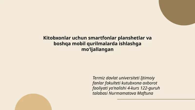 Kitobxonlar uchun smartfonlar planshetlar va boshqa mobil qurilmalarda ishlashga moʻljallangan 1