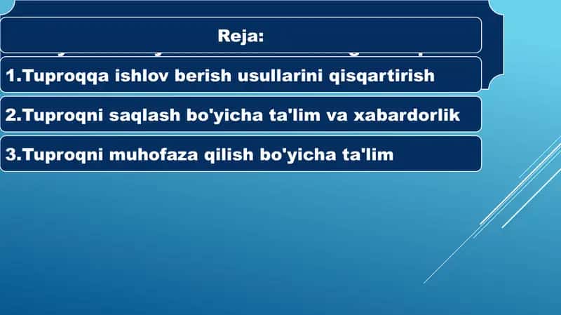 Òzbekiston tuproqlaridan samarali foydalanish yo’llari va unumdorligini saqlash 1