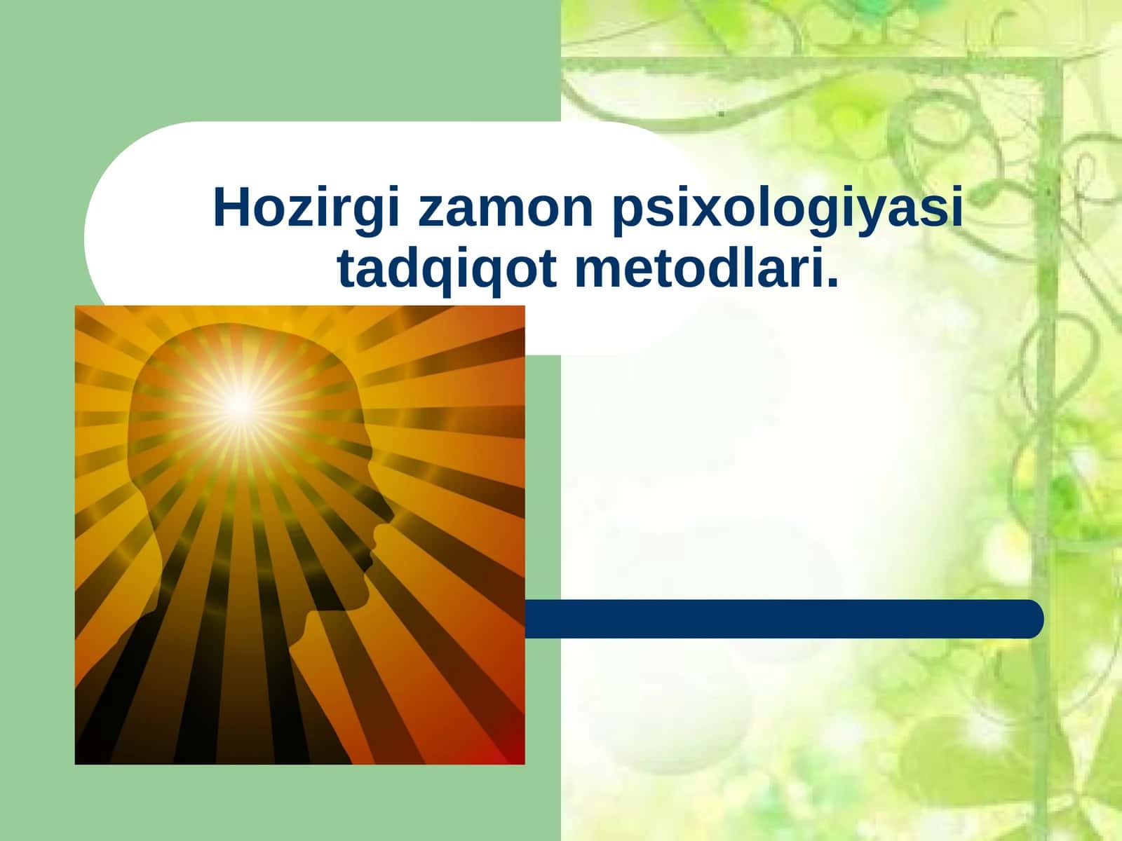 Hozirgi zamon psixologiyasi tadqiqot metodlari 1