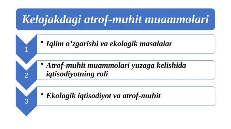 Kelajakdagi atrof-muhit muammolari 1