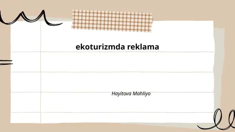 Ekoturizmda reklama 1