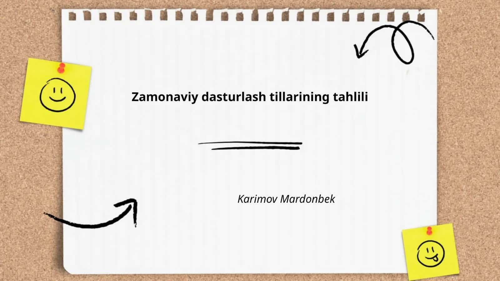 Zamonaviy dasturlash tillarining tahlili 1