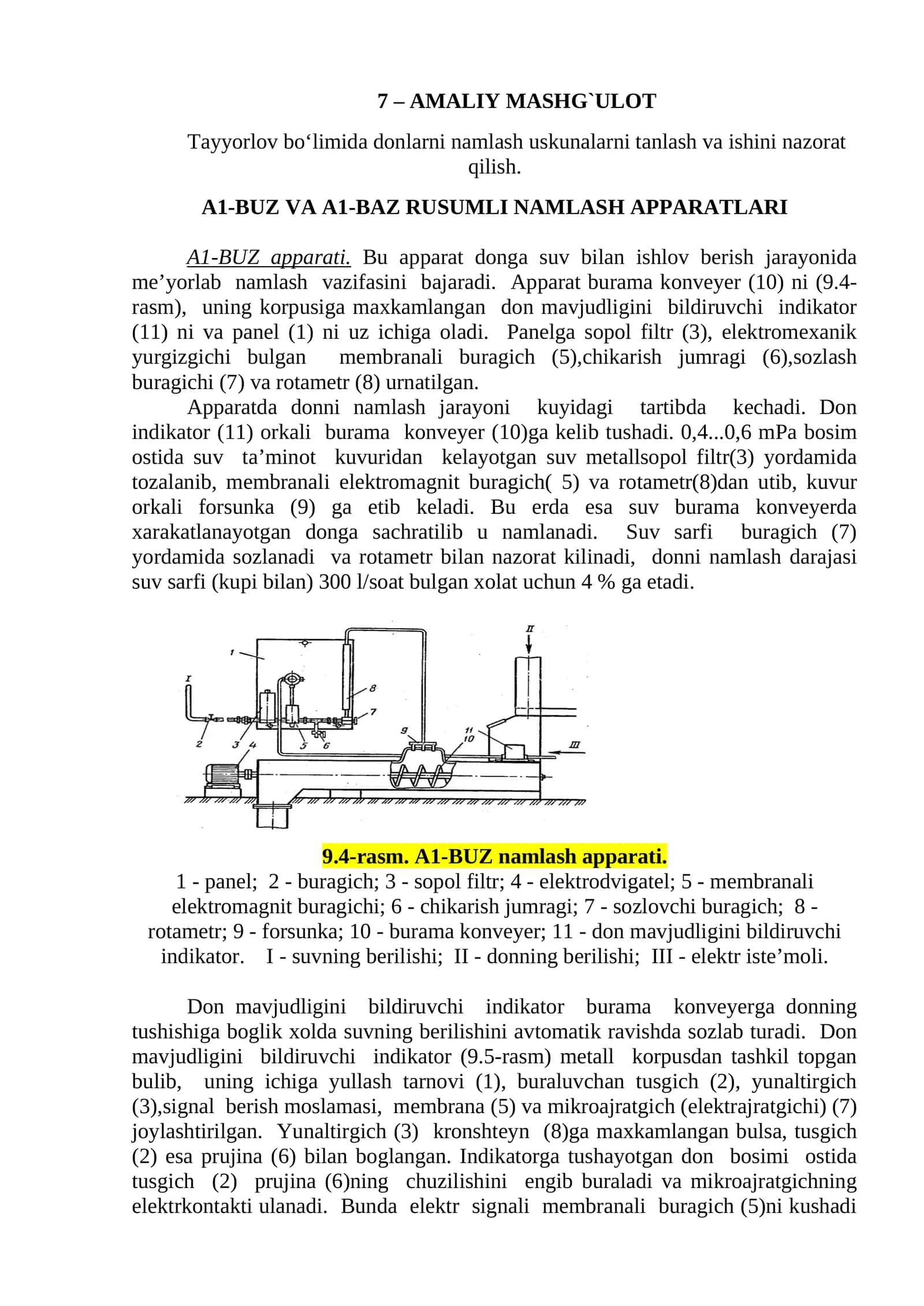 A1-BUZ VA A1-BAZ RUSUMLI NAMLASH APPARATLARI 1