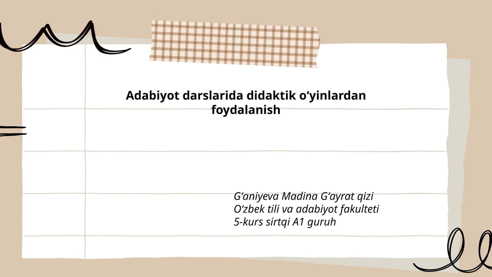 Adabiyot darslarida didaktik oʻyinlardan foydalanish 1