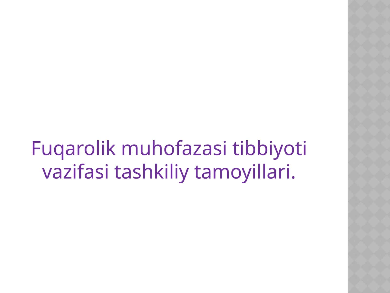 Fuqarolik muhofazasi tibbiyoti vazifasi tashkiliy tamoyillari 1