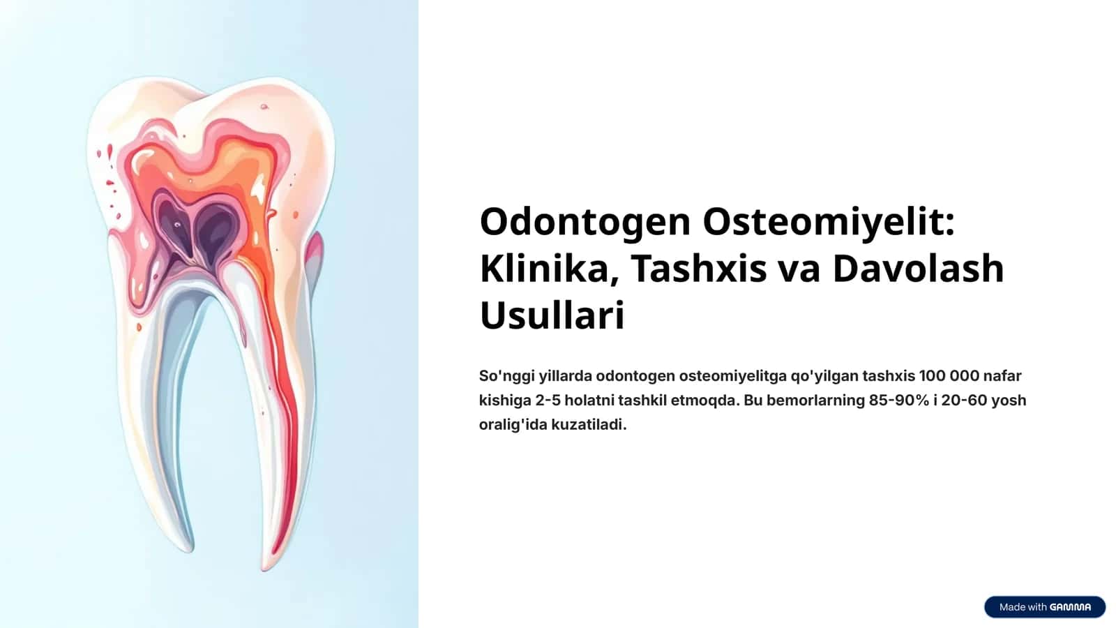 Odontogen Osteomiyelit: Klinika, Tashxis va Davolash Usullari 1