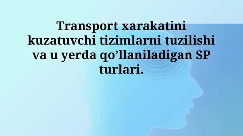 Transport kuzatuv tizimlari 1
