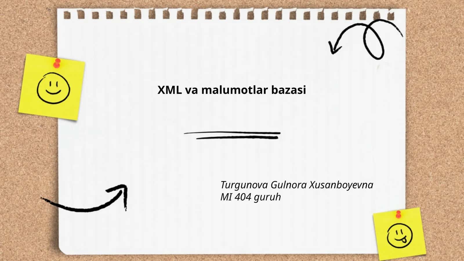 XML va malumotlar bazasi 1
