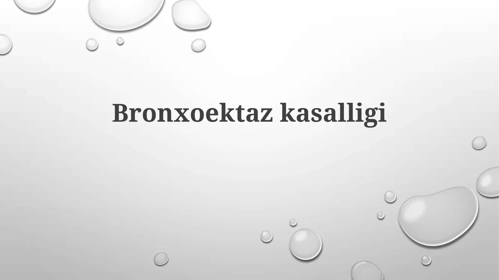 Bronxoektaziya 1