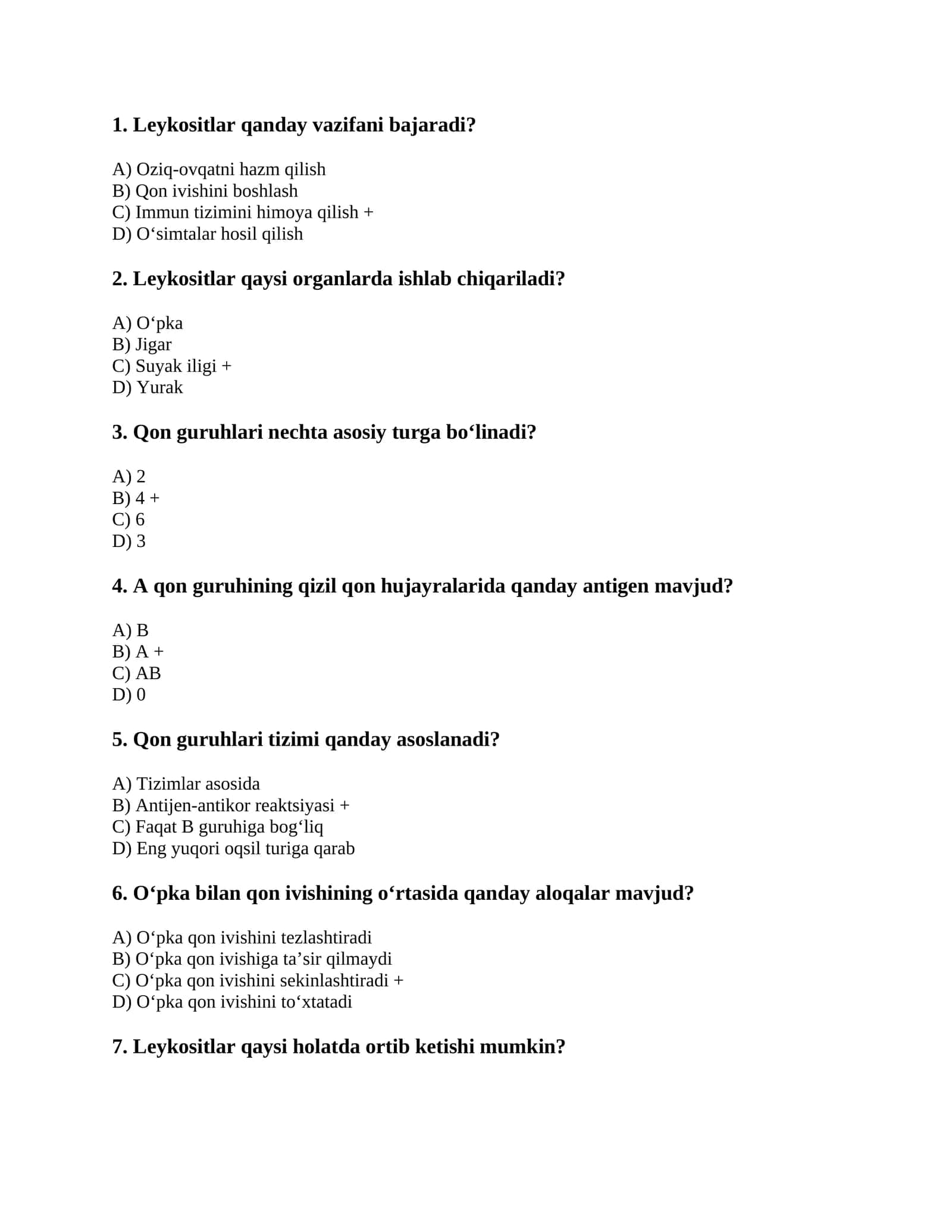 Leykositlar va qon guruhlari 1
