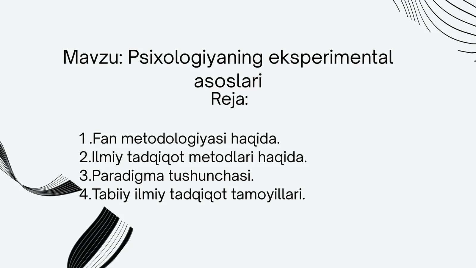 Psixologiyaning eksperimental asoslari 1