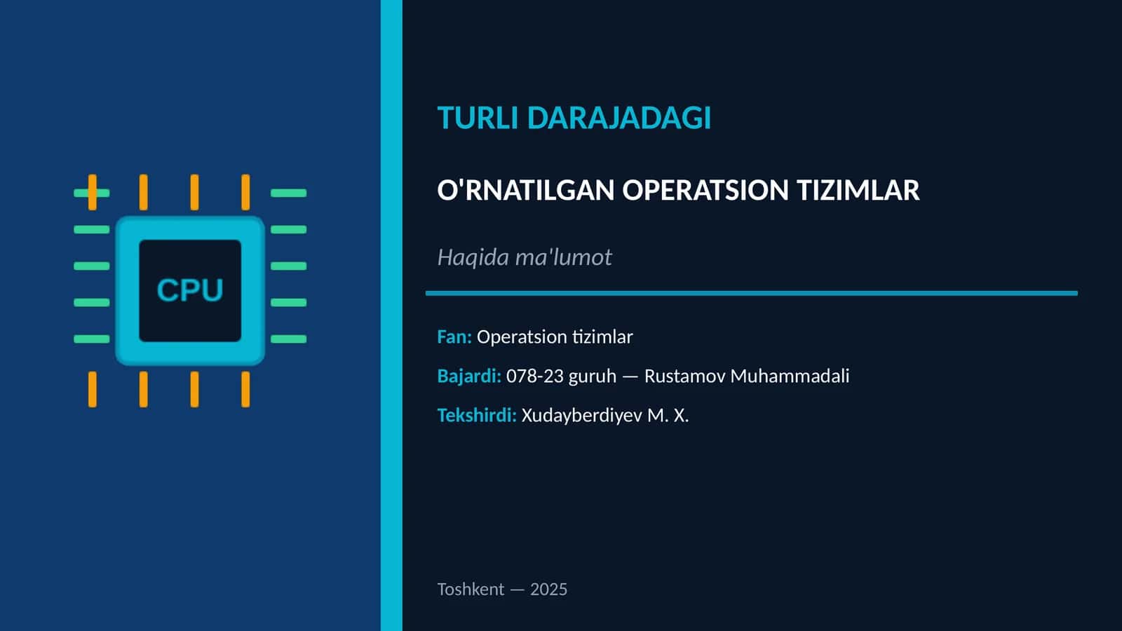 O'rnatilgan OT — Tushuncha va Ta'rif 1
