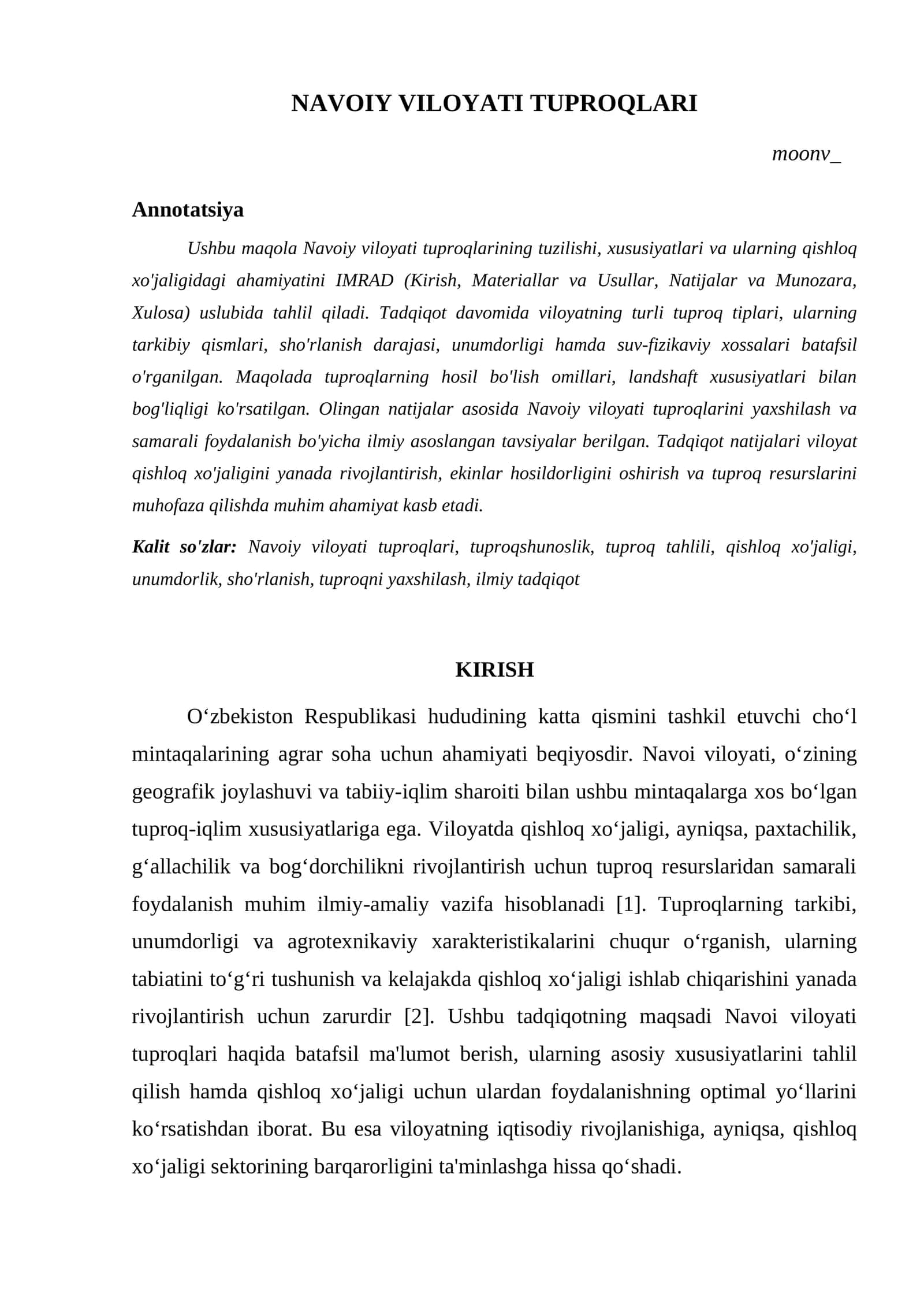 NAVOIY VILOYATI TUPROQLARI 1