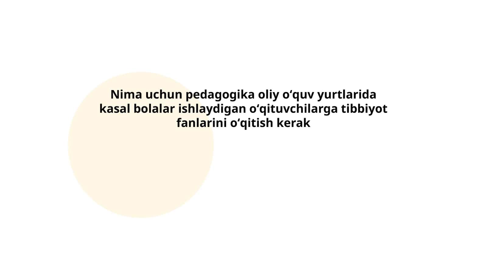 Nima uchun pedagogika oliy oʻquv yurtlarida kasal bolalar ishlaydigan oʻqituvchilarga tibbiyot fanlarini oʻqitish kerak 1