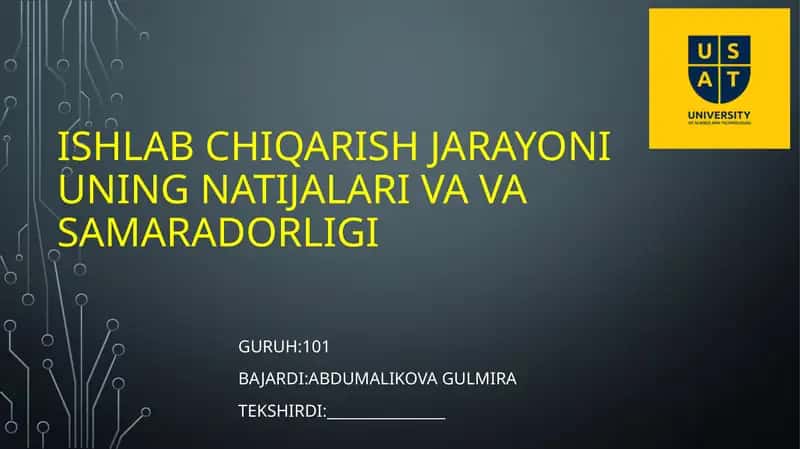 ishlabchiqarish xarajatlari va samaradorligi 1