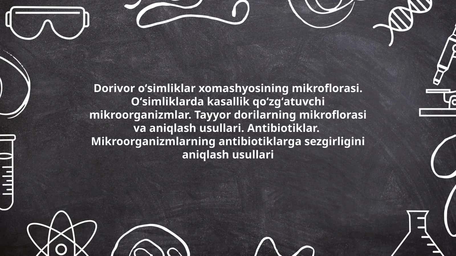 Dorivor oʻsimliklar xomashyosining mikroflorasi 1