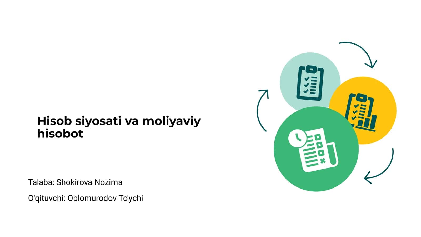 Hisob siyosati va moliyaviy hisobot 1