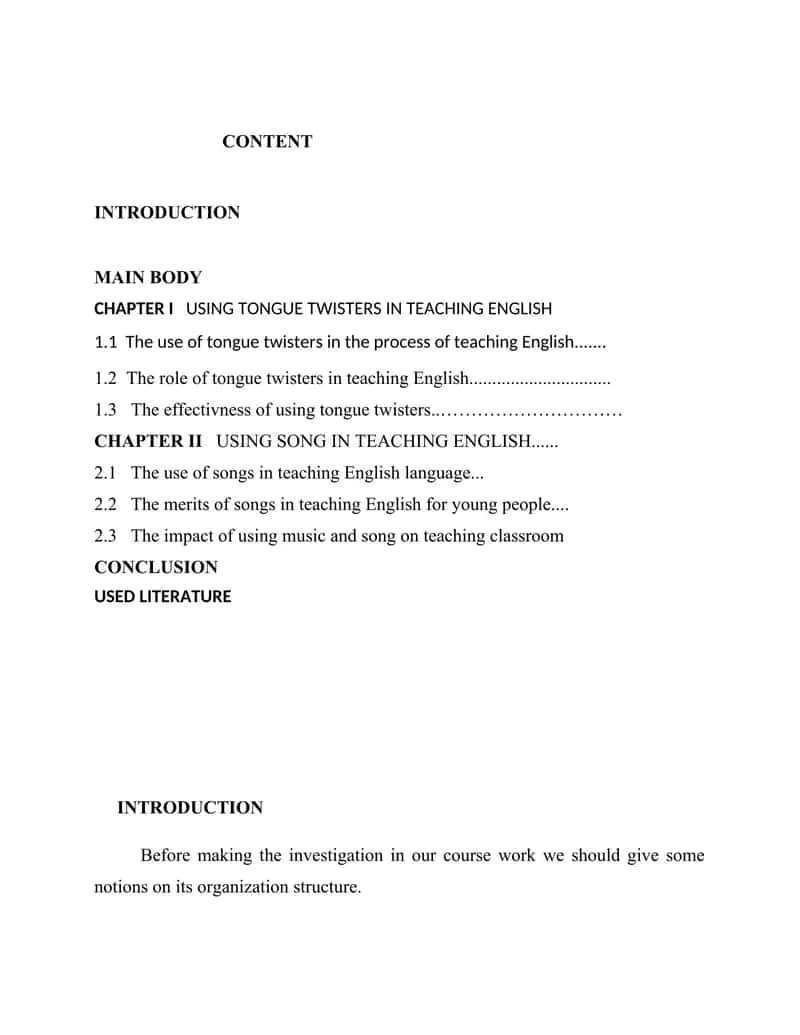 THEME: USING TONGUE  TWISTERS AND SONG IN TEACHING ENGLISH 1