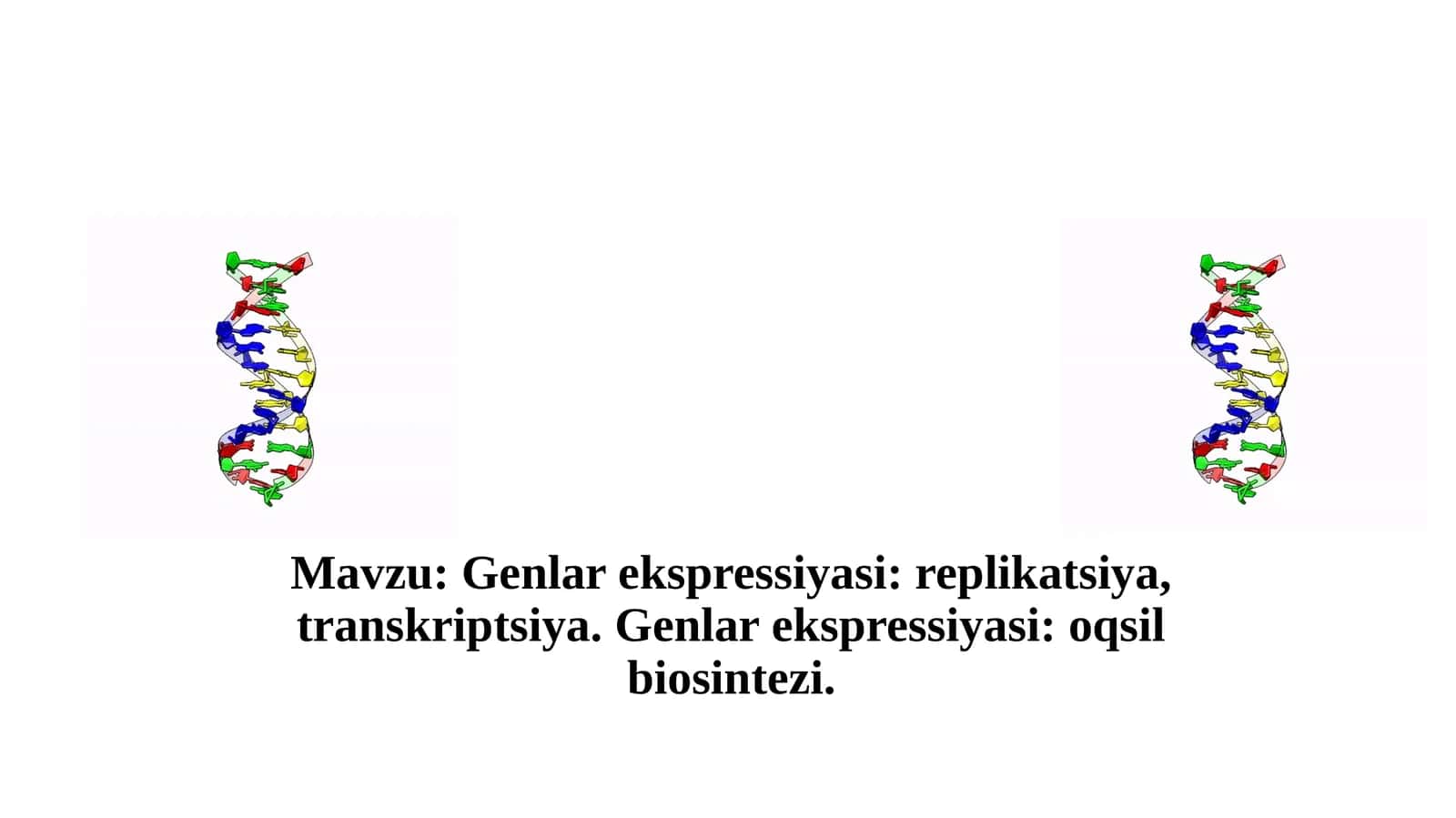 Genlar ekspresiyasi 1