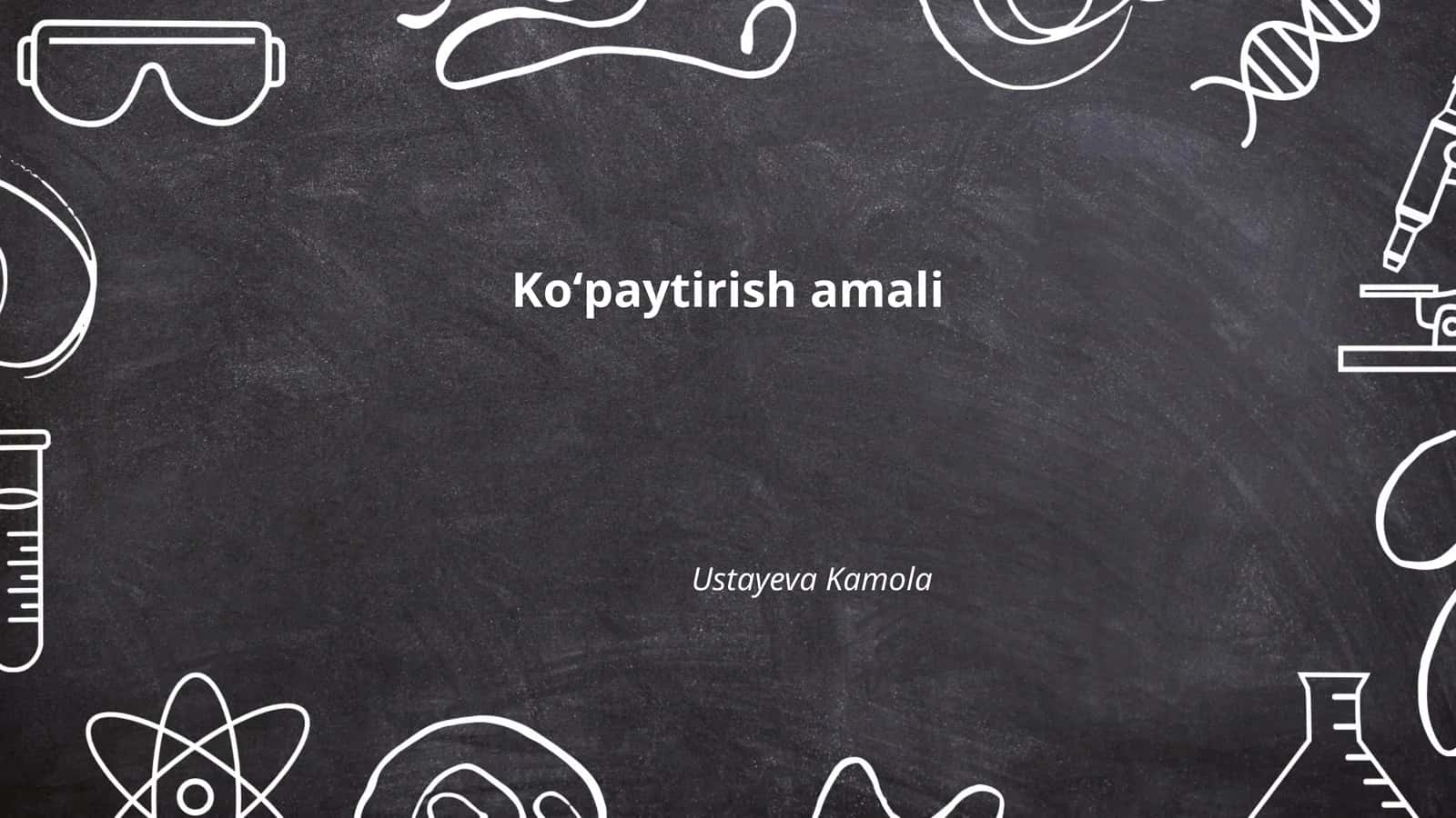 Koʻpaytirish amali 1