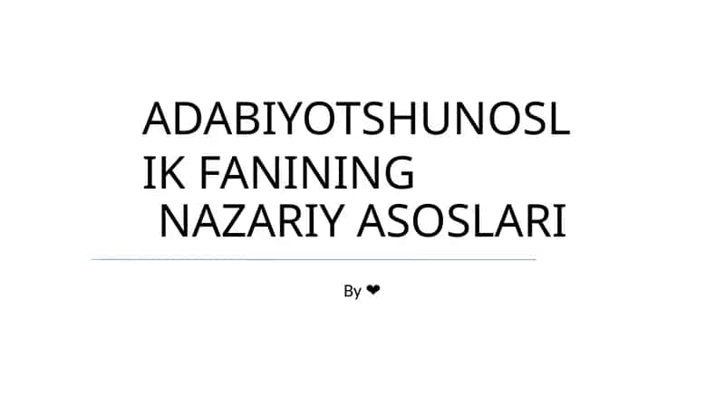 Formalizm va Yangi Tanqid 1
