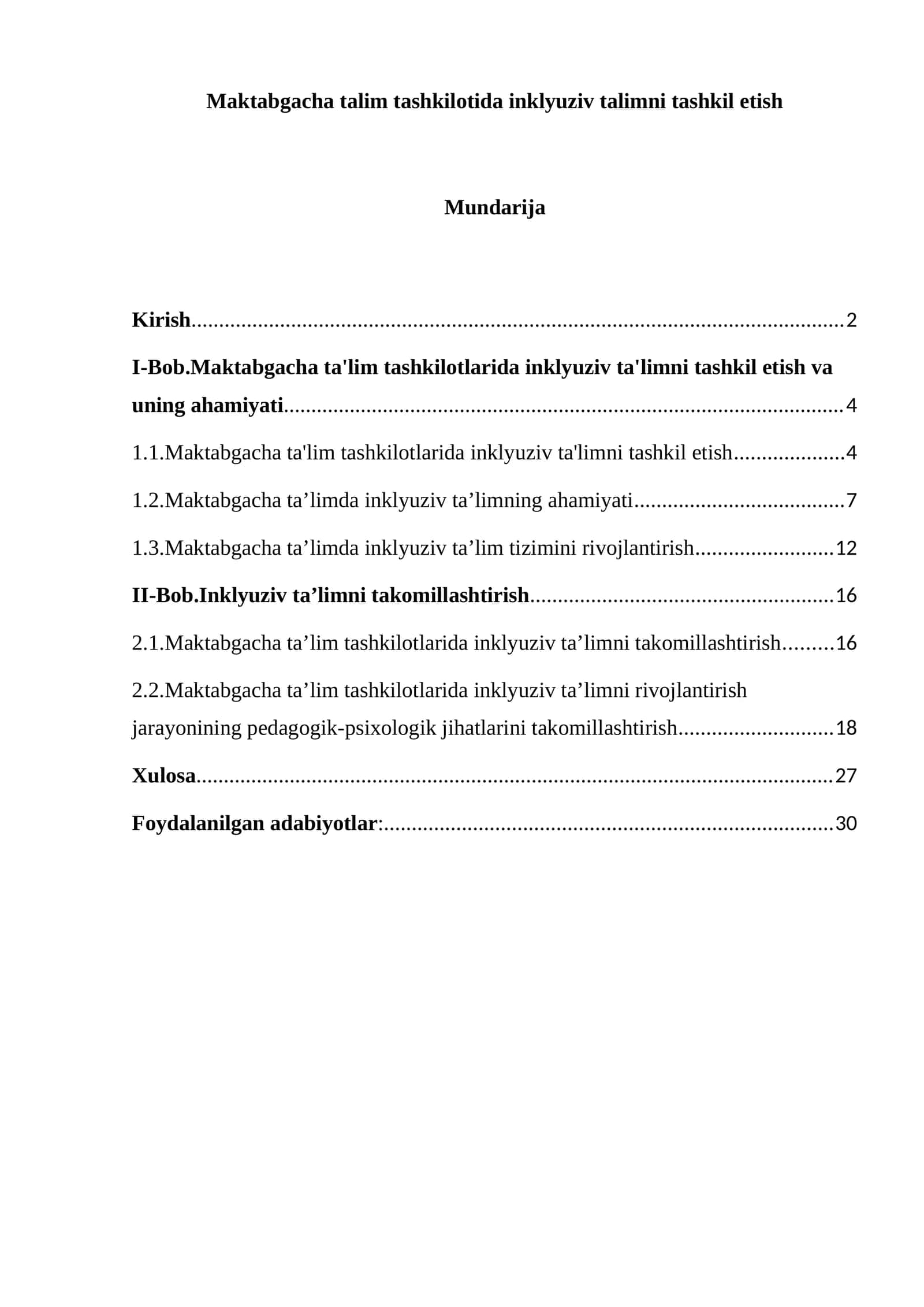 Maktabgacha talim tashkilotida inklyuziv talimni tashkil etish 1