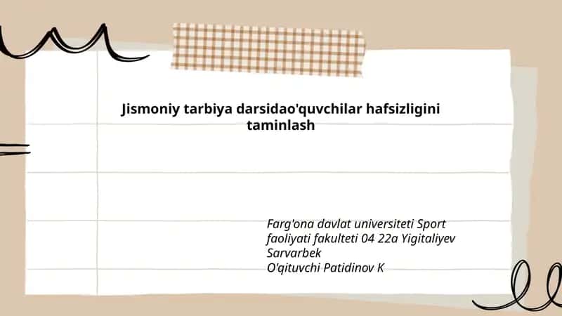 Jismoniy tarbiya darsi 1