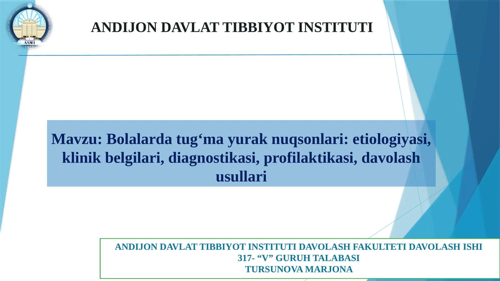 Bolalardatugʻmayuraknuqsonlari:etiologiyasi,klinikbelgilari,diagnostikasi,profilaktikasi,davolashusullari 1