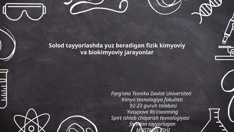 Spirt ishlab chiqarish texnologiyasi fanidan tayyorlagan 1