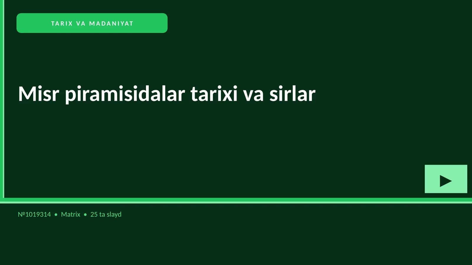 Misr piramisidalar tarixi va sirlar 1