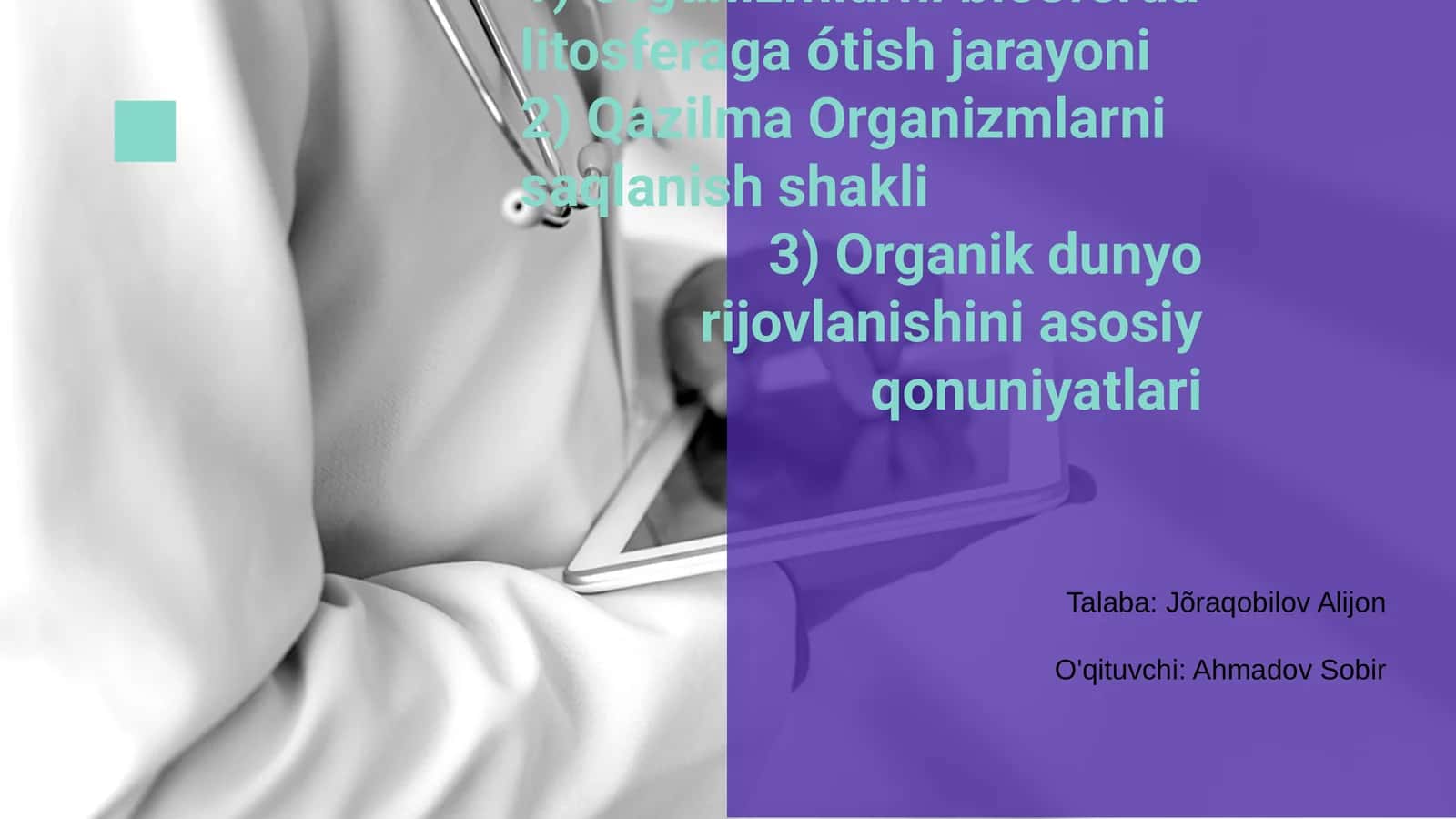 Organizmlarni biosferda litosferaga ótish jarayoni 1