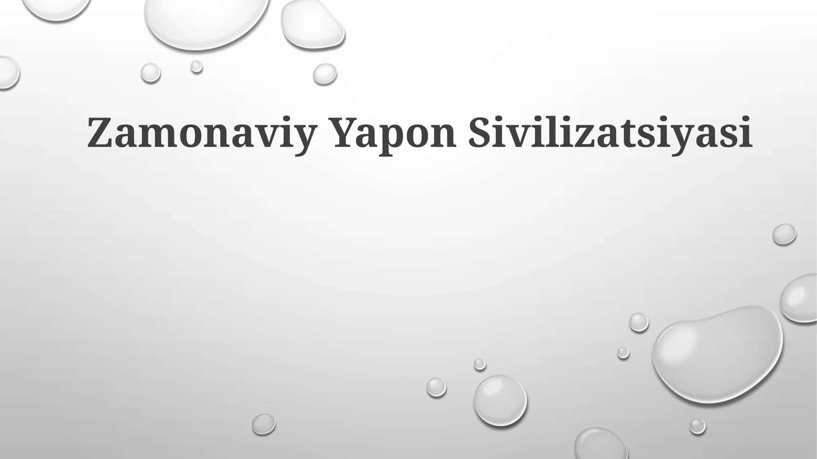 Zamonaviy YaponSivilizatsiyasi 1