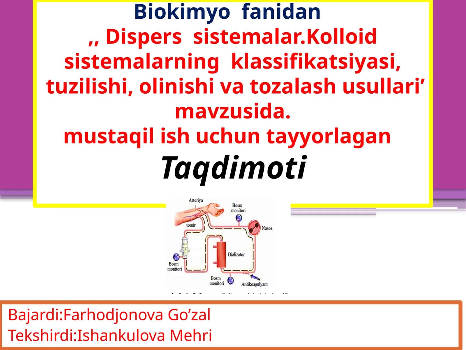 Dispers sistemalar va kolloiderit malumotnomasi 1