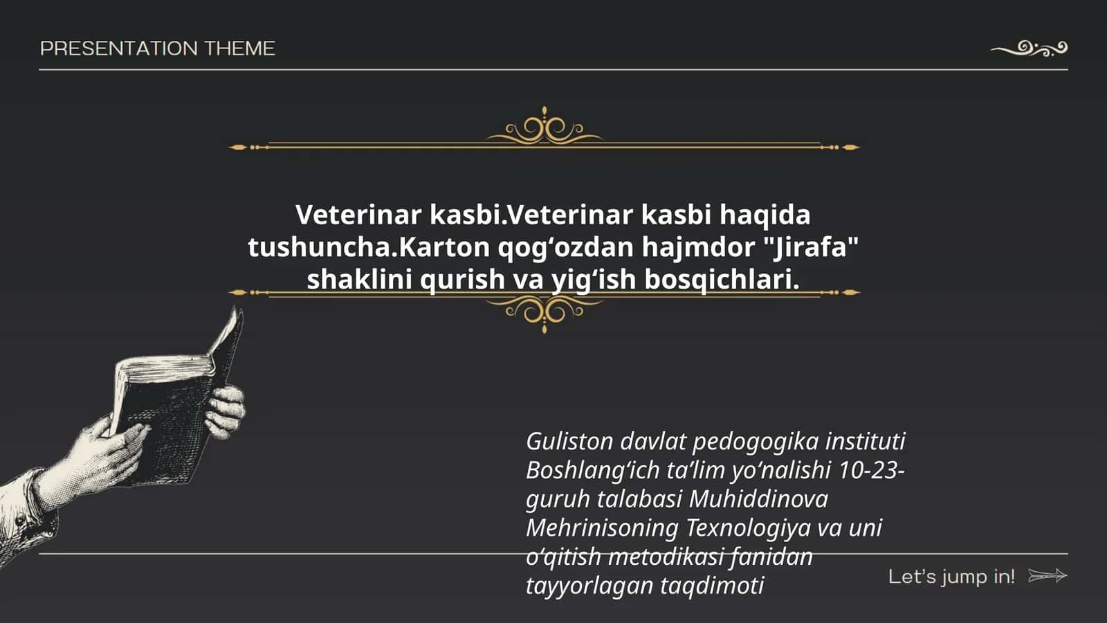 Texnologiya va uni oʻqitish metodikasi 1