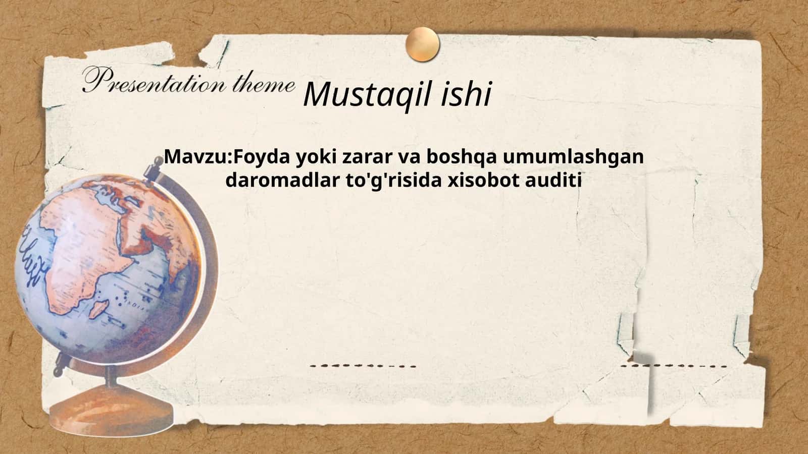 Foyda yoki zarar va boshqa umumlashgan daromadlar to'g'risida xisobot auditi 1